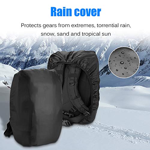 ProCase Mochila Táctica Militar 48L, Paquete de Asalto MOLLE de Gran Capacidad para Utilidad Militar, Bolsa de Emergencia de 3 Días para Caza Senderismo Acampada y Actividad al Aire Libre –Negro