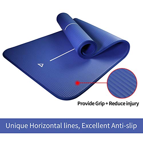 PROIRON Colchón para Yoga NBR Colchoneta Antideslizante Ideal para Pilates Ejercicios Fitness Gimnasia Estiramientos 183CM*66CM*1CM