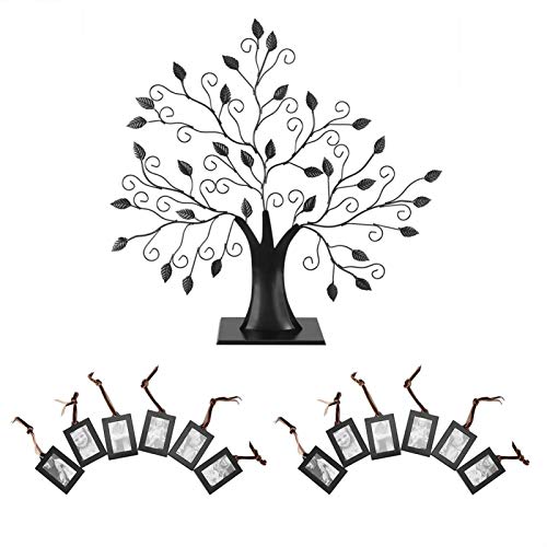 【???????ó? ?? ?????? ?????】 Marco de Fotos de árbol genealógico, 2.52 * 1.81 Pulgadas Marco de Fotos Árbol de exhibición Árbol de exhibición de(Large, with 12 6.4 * 4.6cm Photo Fr