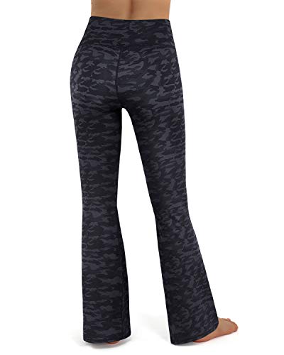 Promover Pantalones de Yoga Bootcut con Bolsillos para Mujer Pantalones de Trabajo de Entrenamiento de Cintura Alta Bootleg Control de Barriga para Trabajo y Casual