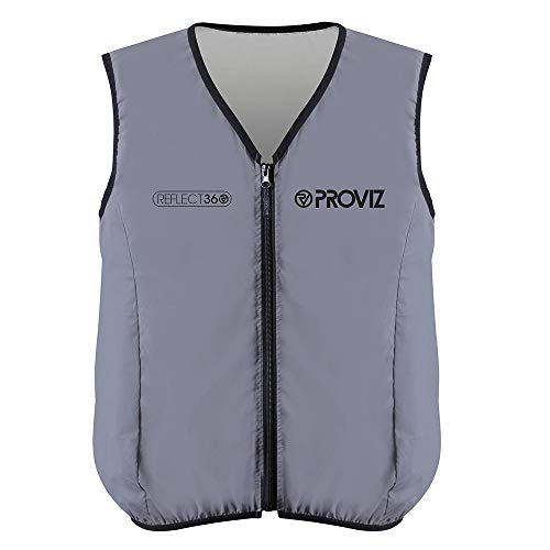 Proviz Reflect 360 Patrones de Costura para Chalecos de Ciclismo, Unisex, Color Plateado - Plata, tamaño XL
