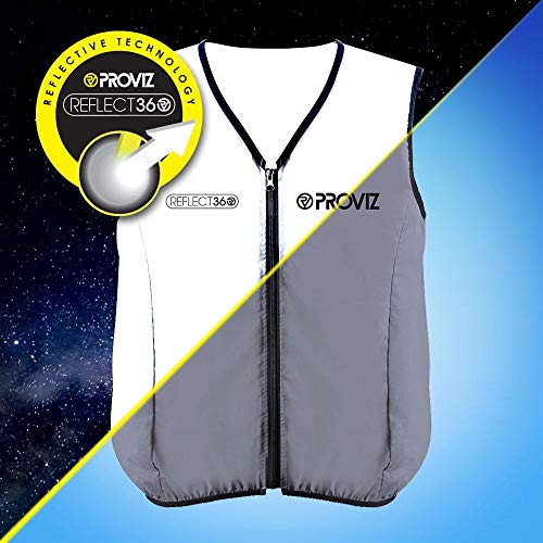 Proviz Reflect 360 Patrones de Costura para Chalecos de Ciclismo, Unisex, Color Plateado - Plata, tamaño XL