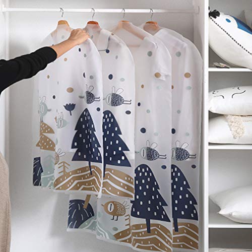 PTN Bolsa de Fundas para Ropa, Fundas para Ropa a Prueba de Polvo, Paquete de 10 Fundas para Traje, Bolsas de Ropa Plegables y Lavables para Trajes, Abrigos, Vestidos, Ropa, 60 * 90CM/60 * 120CM