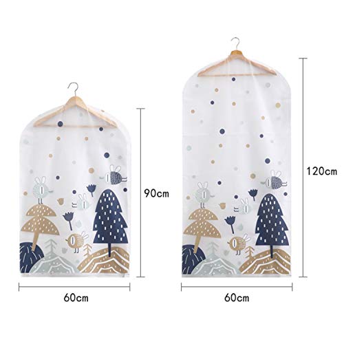 PTN Bolsa de Fundas para Ropa, Fundas para Ropa a Prueba de Polvo, Paquete de 10 Fundas para Traje, Bolsas de Ropa Plegables y Lavables para Trajes, Abrigos, Vestidos, Ropa, 60 * 90CM/60 * 120CM