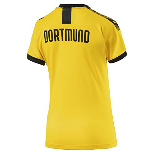 PUMA 1a Equipación 19/20 Borussia Dortmund Fútbol Femenino Replica con Evonik Opel Logo Maillot, Mujer, Cyber Yellow Black, XS