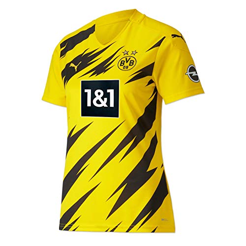 Puma 1a Equipación 20/21 Replica Borussia Dortmund BVB Fútbol Femenino Camiseta, Mujer, Cyber Yellow Black, L