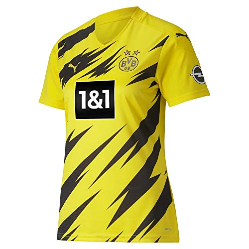 PUMA 1a Equipación 20/21 Replica Borussia Dortmund BVB Fútbol Femenino Camiseta, Mujer, Cyber Yellow Black, XS