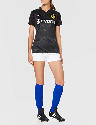 PUMA 2a Equipación 19/20 Borussia Dortmund Fútbol Femenino Replica con Evonik Opel Logo Maillot, Mujer, Black, L