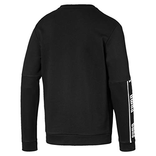 PUMA Amplified Crew FL Sudadera de Manga Larga, Hombre, Negro (Black), L