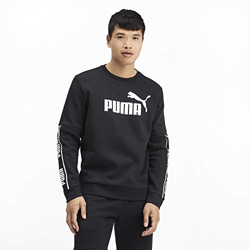 PUMA Amplified Crew FL Sudadera de Manga Larga, Hombre, Negro (Black), L