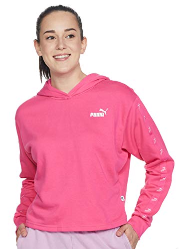 PUMA Amplified Cropped Hoodie TR Sudadera con Capucha, Mujer, Rojo, XS