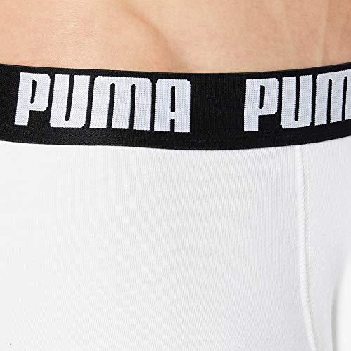 PUMA Basic Men's Boxers (5 Pack) Boxer Briefs, Blanco, Negro, Gris, L (Pack de 5) para Hombre