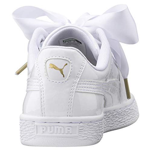 Puma - Basket Heart Patent Wn's, Zapatillas Mujer, Blanco (Puma White-Puma White 02), 36 EU