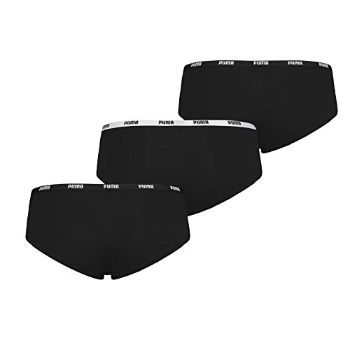 Puma - Calzoncillos tipo hipster para mujer negro M