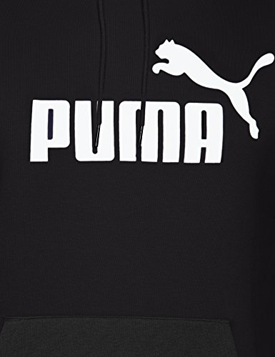 Puma ESS Hoody FL Big Logo Sweatshirt, Hombre, Negro Black, M
