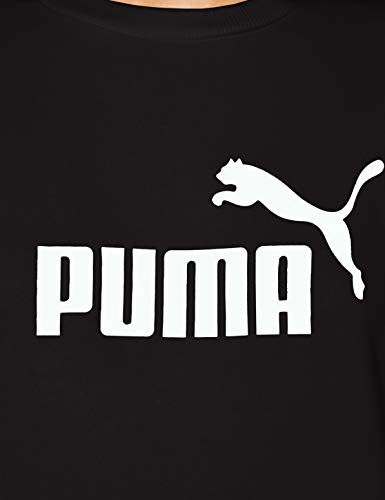 PUMA ESS Logo Crew Sweat TR Sweatshirt, Mujer, Cotton Black, L