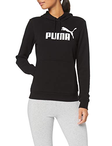 PUMA ESS Logo Hoody TR Sweatshirt, Mujer, Cotton Black, XS