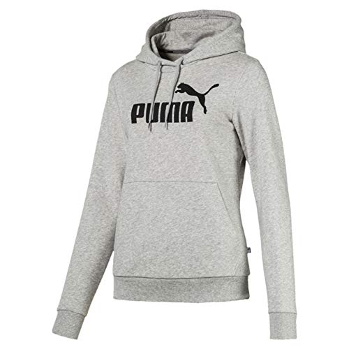 PUMA ESS Logo Hoody TR Sweatshirt, Mujer, Light Gray Heather, XS