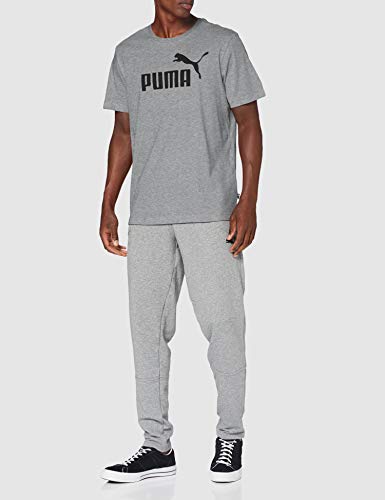PUMA ESS Logo Tee T-Shirt, Hombre, Medium Gray Heather, L