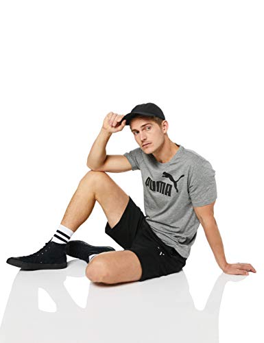 PUMA ESS Logo Tee T-Shirt, Hombre, Medium Gray Heather, L
