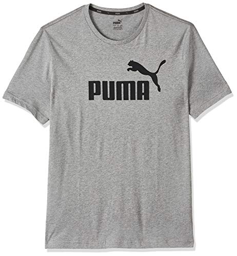 PUMA ESS Logo Tee T-Shirt, Hombre, Medium Gray Heather, L