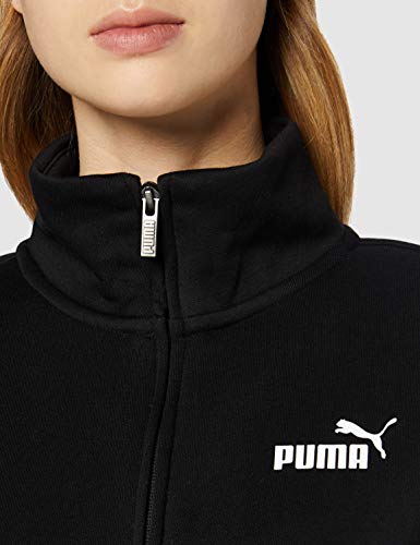 PUMA ESS Track FL Sudadera, Mujer, Negro (Cotton Black), M