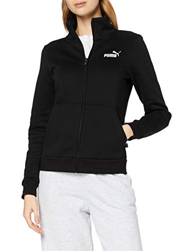 PUMA ESS Track FL Sudadera, Mujer, Negro (Cotton Black), M