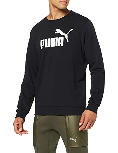 Puma Essential Crew SWS Big Logo M Sudadera, Hombre, Negro Black, L