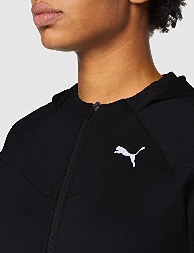 PUMA Evostripe FZ Hoody Sudadera, Mujer, Black, XS