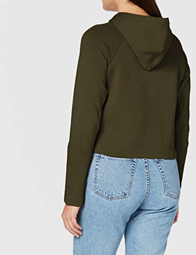 PUMA Evostripe Hoodie Sudadera, Mujer, Verde, L