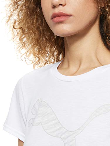PUMA Evostripe tee Camiseta, Mujer, White, M