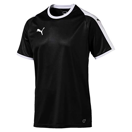 PUMA Liga Jersey T-Shirt, Hombre, Black White, M