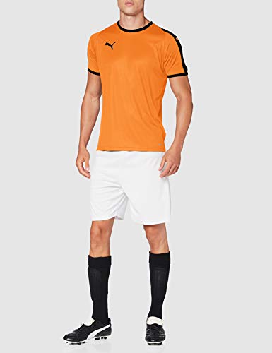 PUMA Liga Jersey T-Shirt, Hombre, Golden Poppy Black, M