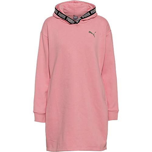 PUMA Metallic Nights Hooded Sweat Dress Sudadera con Capucha, Mujer, Bridal Rose, M