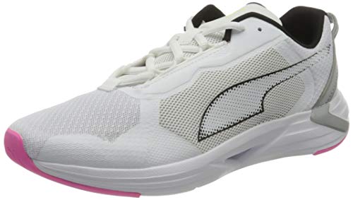 PUMA Minima Wn's, Zapatillas para Correr de Carretera Mujer, Blanco White Black/Luminous Pink, 39 EU