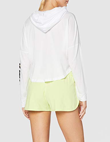 PUMA Modern Sports Cover Up Camiseta, Mujer, White-Sunny Lime, L