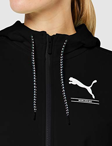 PUMA Nu-Tility FZ Hoody Sudadera, Mujer, Puma Black, S