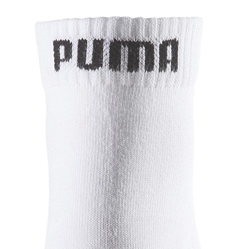 Puma Quarter Plain 3P, Calcetín Unisex Adulto, Blanco (White), 39-42, (Pack de 3)