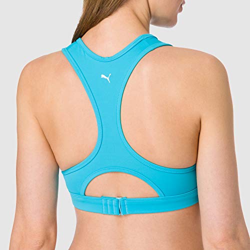 PUMA Racerback Swim Top Parte de Arriba de Bikini, Scuba Blue, L para Mujer