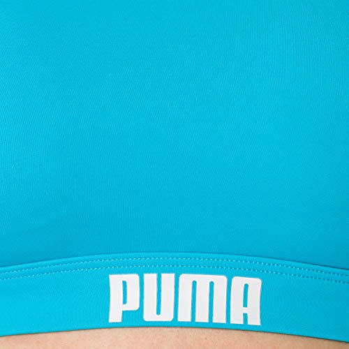 PUMA Racerback Swim Top Parte de Arriba de Bikini, Scuba Blue, L para Mujer