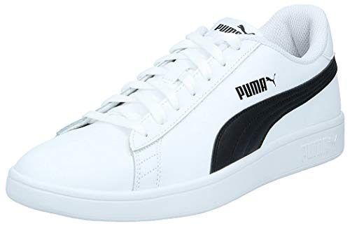 PUMA Smash V2 L, Zapatillas Unisex Adulto, Blanco White Black, 44 EU