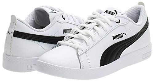 PUMA Smash Wns V2 L, Zapatillas Mujer, Blanco White Black, 38 EU