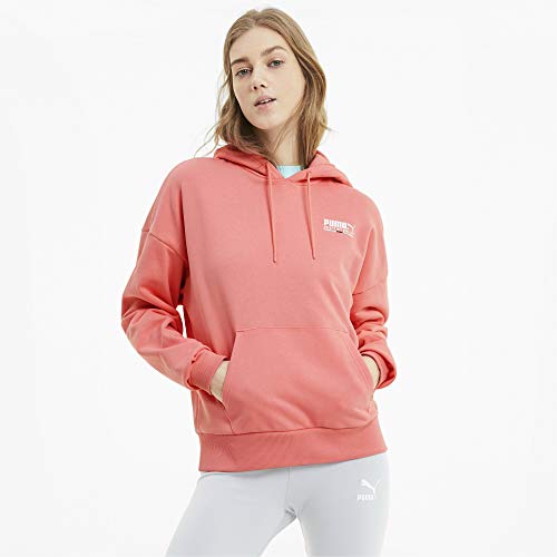 PUMA Tfs Hoodie Sudadera, Mujer, Salmon Rose, XL
