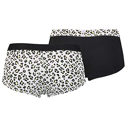 PUMA Women's Printed Mini Short (2 Pack) Bragas Hipster, Morado, M para Mujer
