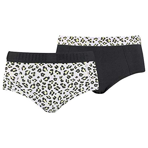 PUMA Women's Printed Mini Short (2 Pack) Bragas Hipster, Morado, M para Mujer