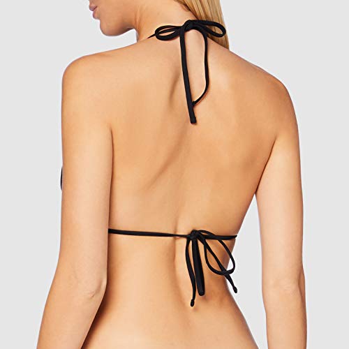 PUMA Women's Triangle Bikini Top, Negro, M para Mujer