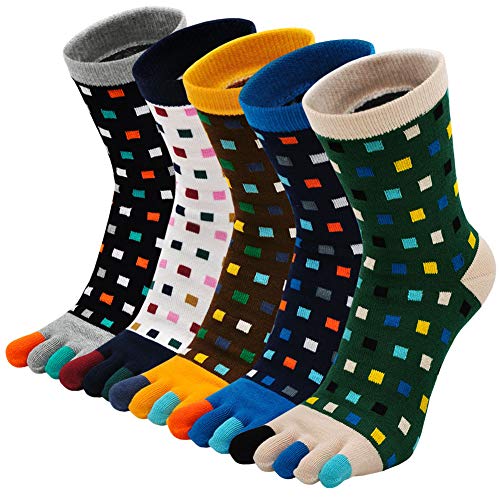 Comprar (Proyector)Calcetines de algodón de cinco dedos para hombre,  zapatillas deportivas, calcetines para correr con dedos, transpirables