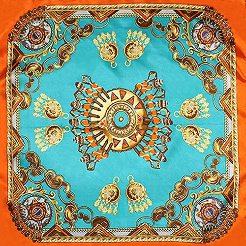 QBSM Mujer Satin Silk Formal Pañuelo de Seda Cuadrado Square Neck Bufanda Head Hair Wraps 60x60cm