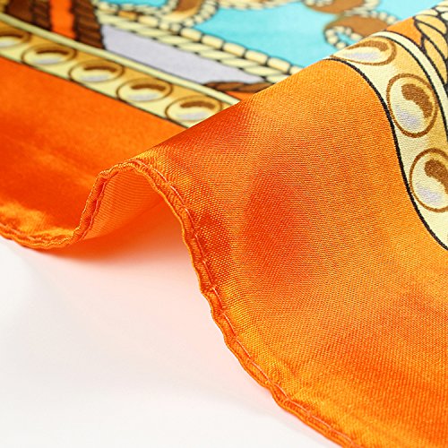 QBSM Mujer Satin Silk Formal Pañuelo de Seda Cuadrado Square Neck Bufanda Head Hair Wraps 60x60cm
