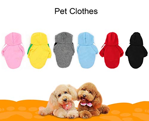 QiCheng&LYS Dog Hoodie Ropa, Mascota Cachorro Gato algodón Lindo cálido Sudadera con Capucha suéter (S, Azul)